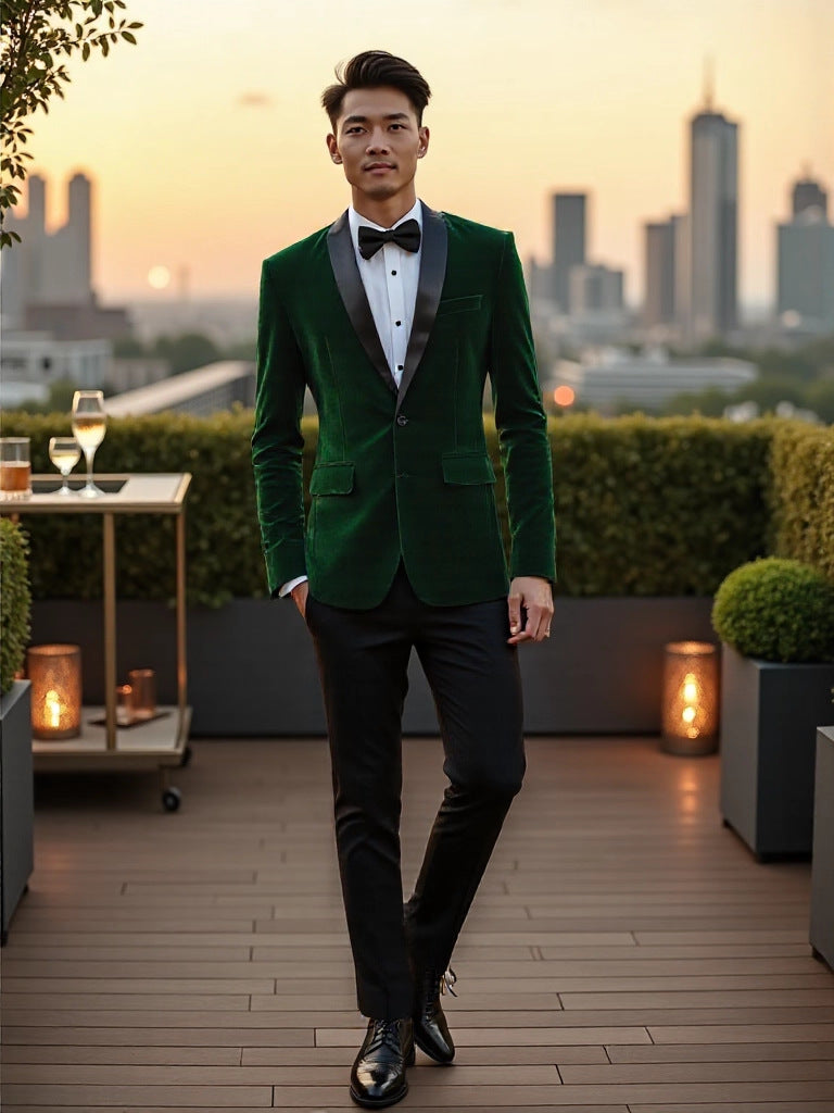 Men's Suede Suit Set