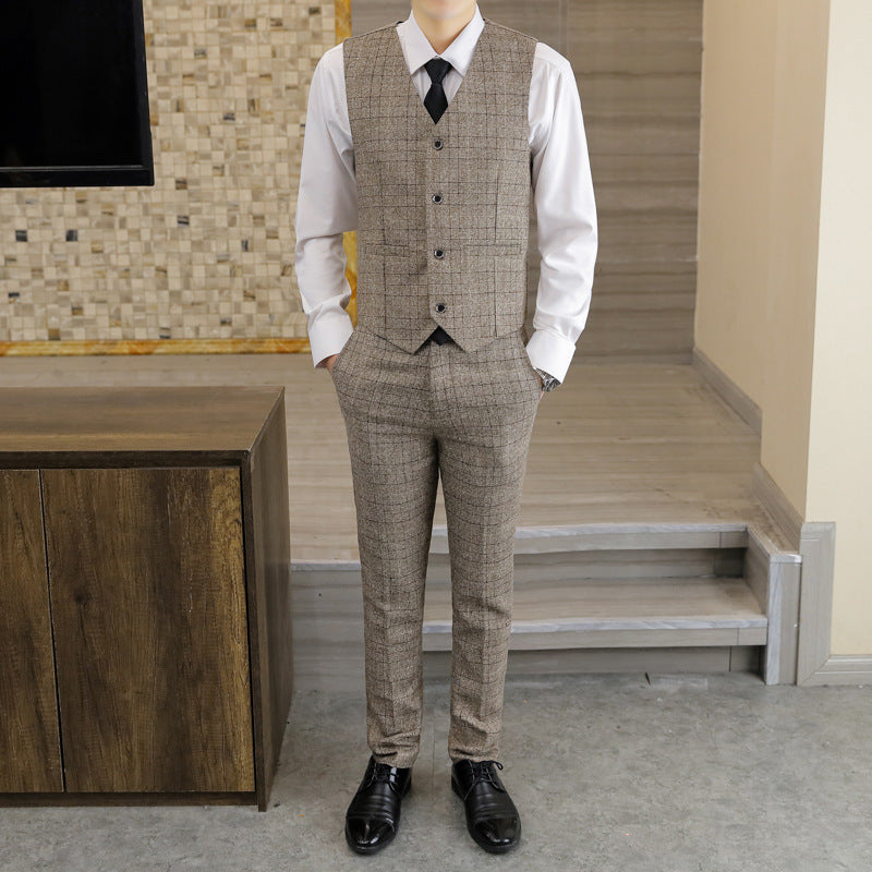 Men's Slim-fit Three-piece Suit