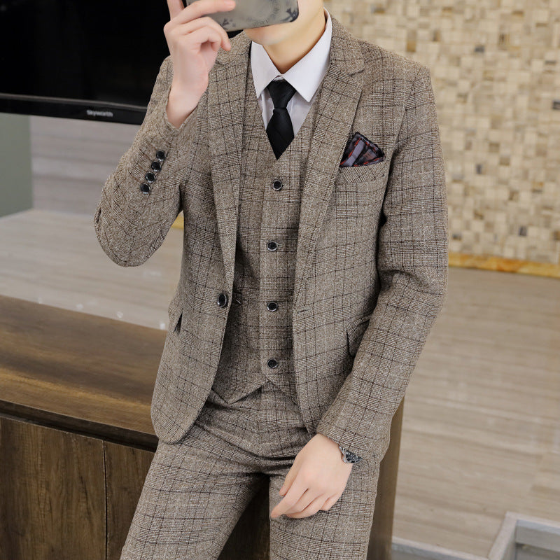 Men's Slim-fit Three-piece Suit