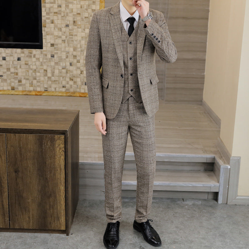 Men's Slim-fit Three-piece Suit