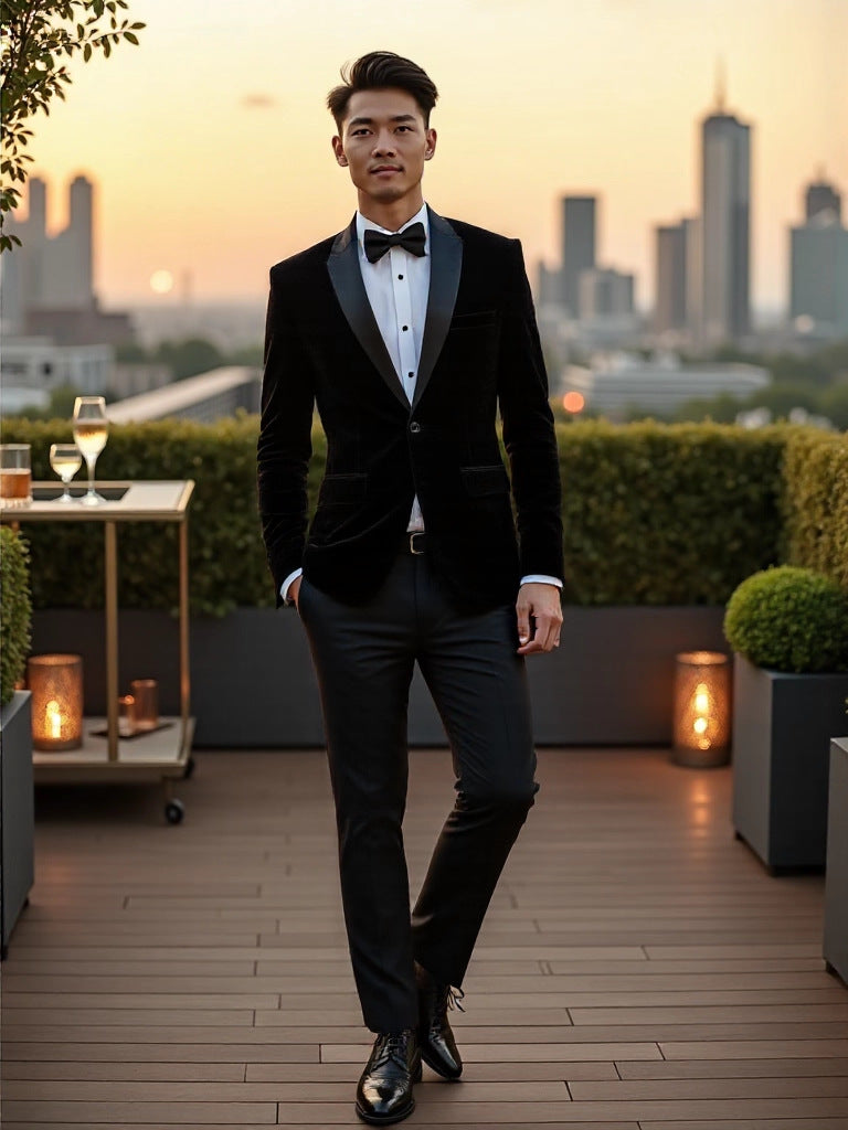 Men's Suede Suit Set