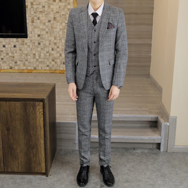 Men's Slim-fit Three-piece Suit