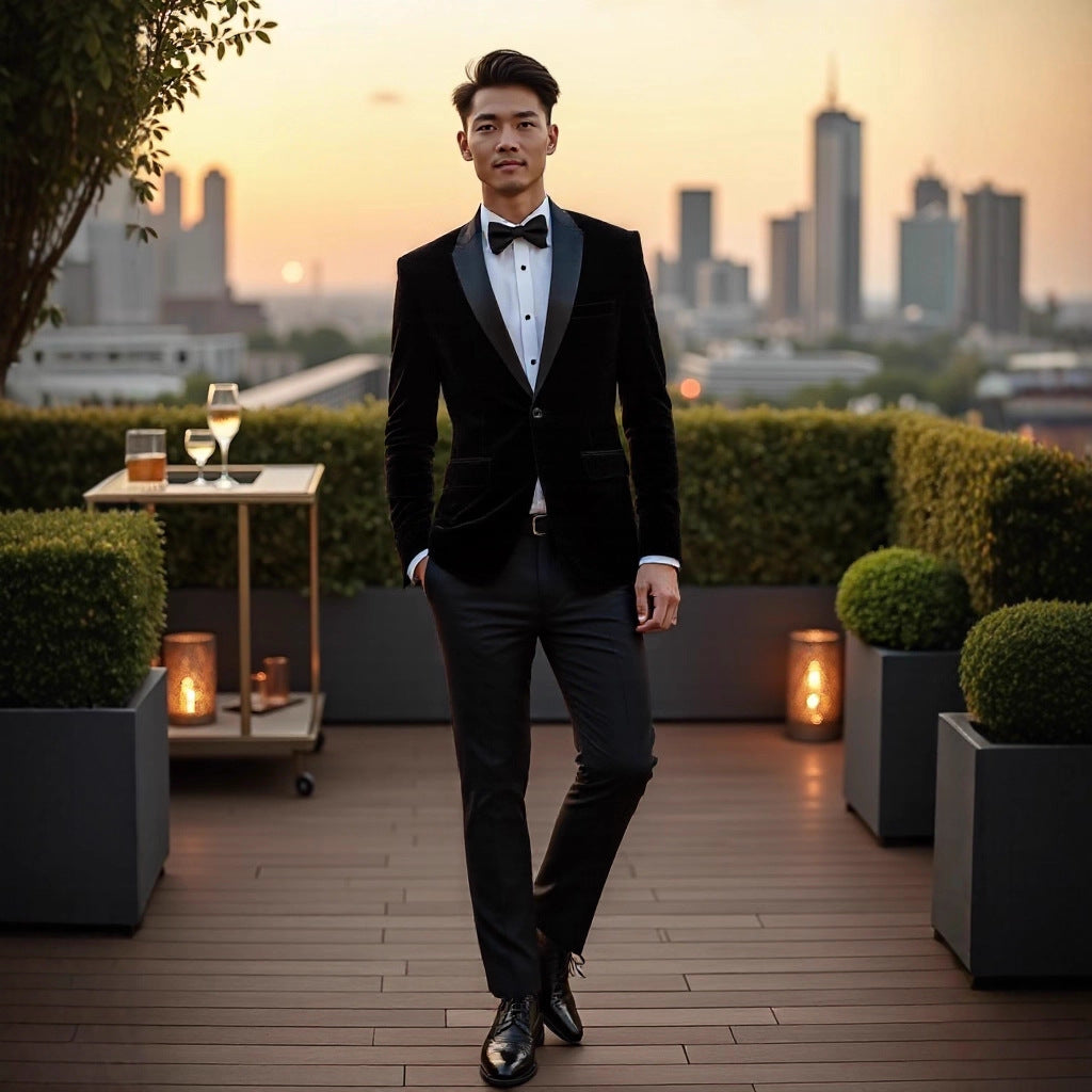 Men's Suede Suit Set