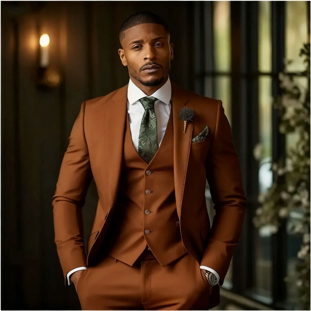 Men's Fashionable Three-Piece Suit