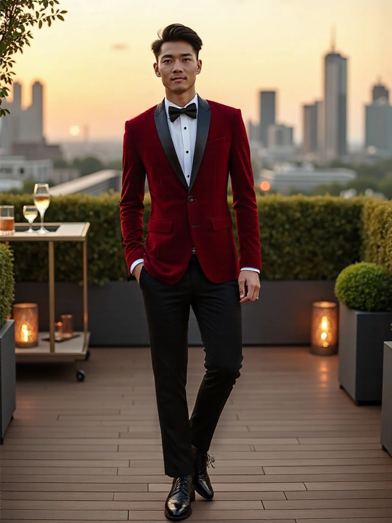 Men's Suede Suit Set