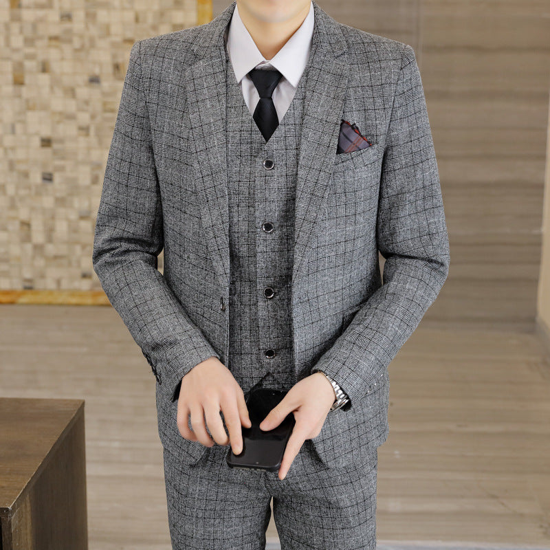 Men's Slim-fit Three-piece Suit